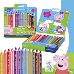 STAEDTLER 140C12 - Lápiz de colores, Peppa Pig, 12 colores con afilador