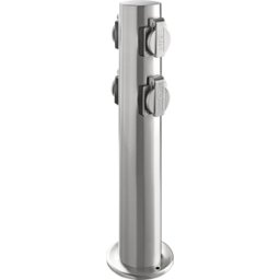 HEITRONIC HEIT 35104 - Distribuidor de energía, cuádruple, acero inoxidab
