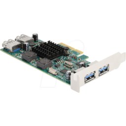 DELOCK 90282 - Tarjeta PCI Express x4 a 2 x USB 5 Gbps externo Tipo-A + 2 x USB
