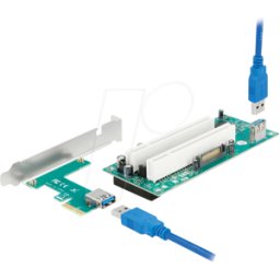 DELOCK 90066 - Convertidor PCIe x1 tarjeta > 2 x PCI interno, riser, cable de 6