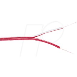 BKL ZL 214RTW-50 - Alambre trenzado doble, 0,14 mm², 50 m, rojo / blanco