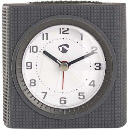 NEDIS N CLDK004GY - Reloj despertador analógico de escritorio, snooze, retroi