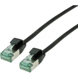 ROLINE RECYCLED MATERIAL ROLINE 21453354 - Cable de interconexiones Cat.6a (clase EA) U/FTP, Slim, negro, 1