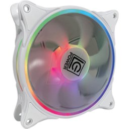 LC POWER LC-CF-120-ARGB-W - Ventilador de carcasa LC-Power, 120 mm, ARGB, blanco