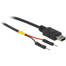 DELOCK 85414 - Cable de alimentación USB Mini-B a 2 x cabezal con pines separad