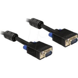 DELOCK 82560 - Cable VGA de monitor de 15 pines, conector VGA de 10 m