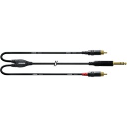 CORDIAL CFY-VCC 0,9 - Cable adaptador en y, conector jack a 2x cinch, 0,9 m