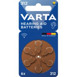 VARTA AIR 312 - Batería de audífono, zinc-aire, 7.8x3.45 mm, ayuda