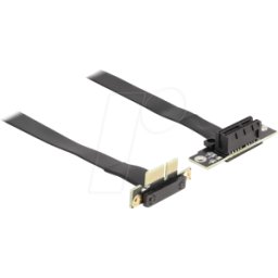 DELOCK 88042 - Tarjeta Riser, PCIe x1 90° > PCIe x1 90°, cable de 30 cm