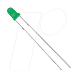 KINGBRIGHT KBT L-7104GD-12V - LED, 3 mm, con cable, 12 V, verde, 20 mcd, 40°.