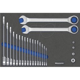 MATADOR MAT 8164 2183 - Juego de llaves de trinquete de anillo, 23 piezas