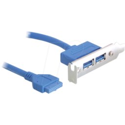 DELOCK 82976 - Soporte de ranura para base de conexiones 1 x USB 3.0 hembra int