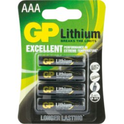 GP-BATTERIES GP LI4 AAA - Pila de litio, AAA (Micro), paquete de 4
