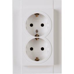 KOPP EL 07 940229004 - Toma de corriente - doble, HK07, blanco puro
