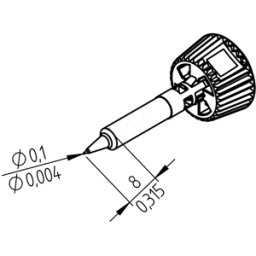 ERSA 0142PDLF01 - Punta para soldar ERSADUR, punta para lápiz de 0,1 mm