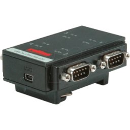 ROLINE 12021003 - Convertidor USB, conector Micro B a 4x RS232, carril DIN