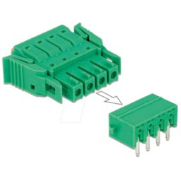 DELOCK 65954 - Bloque terminal 4 pin horizontal