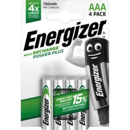 ENERGIZER EN RPP 4X700 - Pila de NiMH, AAA (Micro), 700 mAh, paquete de 4