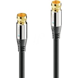 SONERO SON SC000-100 - Cable de conexión de antena (F) 2x blindado, 10,0 m..