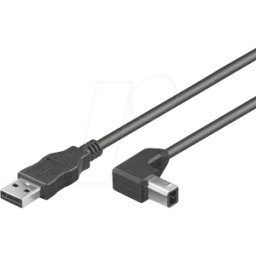 TECHLY ICOC-U-AB-30-ANG - Cable USB 2.0 conector a > conector B angulado 90°, 3,0m