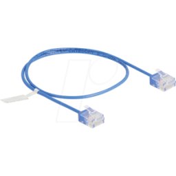 DELOCK 80779 - Cable de red RJ45 Cat.6 UTP Ultra Slim 0,5 m azul con enchufes c