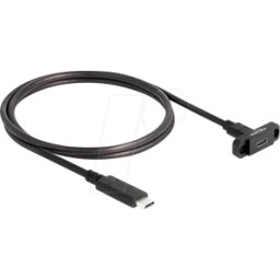 DELOCK 87824 - Cable USB 3.1, conector macho C a conector hembra C, instalaci&o