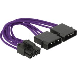 DELOCK 83705 - Cable de alimentación PCI Express 8 pines Ste.>2 x 4 pine