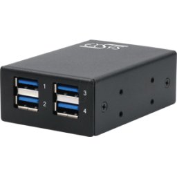 EXSYS EX11240HMS - Hub Industrial USB 3,0 de 4 puertos, 4x USB-A, 15 kV ESD