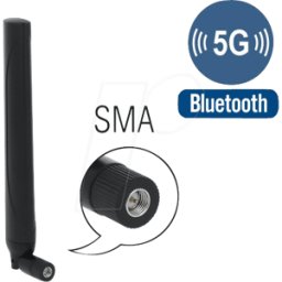 DELOCK 12633 - Conector SMA de antena 5G LTE, omnidireccional, articulaci&oacut