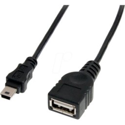 STARTECH.COM ST USBMUSBFM1 - Cable USB 2.0, mini B macho a A hembra, 30 cm