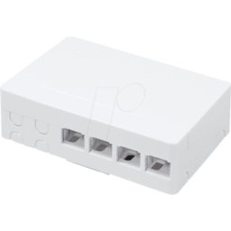 LOGILINK FB1002 - Caja de conexiones FTTH de 4 vías, montaje en superficie,