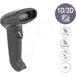 DELOCK 90562 - Escáner de códigos de barras, 2D, 2,4 GHz/Bluetoot