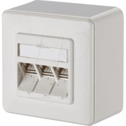 METZ CONNECT BTR 130B12D30002 - CAT.6a módulo 3 puerto 270°M AP blanco puro