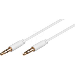 GOOBAY 69113 - Cable de audio, conector estéreo de 3,5 mm, 2 m, blanco