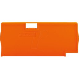 WAGO 2004-1494 - Placa de separación, 2 mm de grosor, saliente, naranja