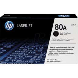 HEWLETT PACKARD TONER CF280A - Tóner HP, negro, 80A, original