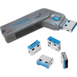 LOGILINK AU0043 - Bloqueo de puerto USB A (1 llave, 4 cerraduras)