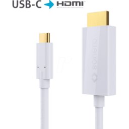 SONERO SON X-UCC011-015 - Conector USB C a cable HDMI, modo DP, 4K60, 1,5 m, blanco