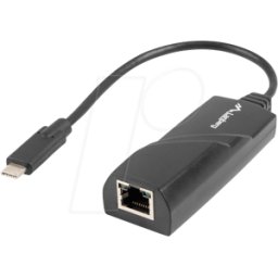 LANBERG LBG NC100002 - Tarjeta de red, USB-C, Gigabit Ethernet, 1x RJ45