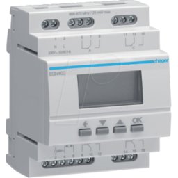 HAGER EGN400 - Temporizador multifunción digital con Bluetooth, 4 canale