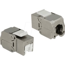 DELOCK 86385 - Conector hembra Keystone RJ45 >LSA sin herramientas Cat.6a STP -