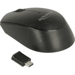 DELOCK 12526 - Ratón (ratón), radio, portátil, USB tipo C.