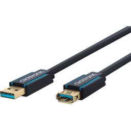 CLICKTRONIC CLICK 70120 - Cable USB 3,0, Un macho a Una hembra, azul, 3,0 m..