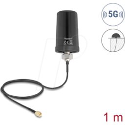 DELOCK 81473 - Antena 5G LTE SMA macho, omnidireccional, montaje en techo, negr