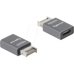 DELOCK 67234 - Adaptador USB 10 Gb/s Tipo-E Llave A macho > C hembra