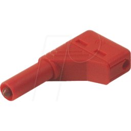 HIRSCHMANN TEST & MEASUREMENT LAS S-W RT - Conector de seguridad para laboratorio, acodado, rojo