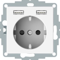 ELSO ELG365344 - Toma de corriente USB tipo a 2,4 a, 16 a, 250 V, JOY, blanco pur