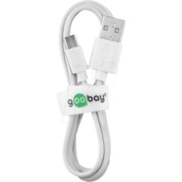 GOOBAY 77527 - Cable de carga y sincronización, USB-a -> micro USB, 1 m