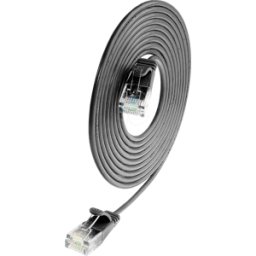 SLIM LUU0.1BK - Cable de conexión, CAT.6a, U/UTP, SLIM, 0,1 m, negro