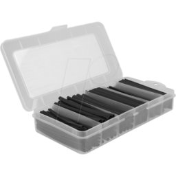 DELOCK 20735 - Shrink tubing caja de surtido, negro 196 piezas